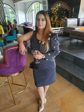 Bee Embelished One Shoulder Dress